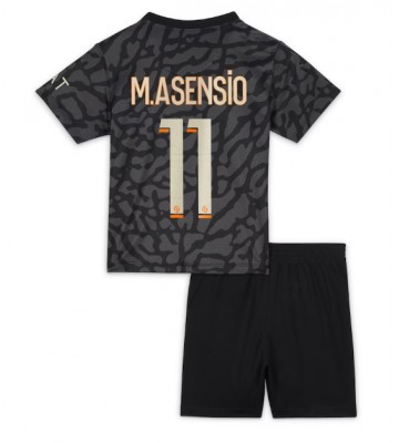 Paris Saint-Germain Marco Asensio #11 Replica Third Stadium Kit for Kids 2023-24 Short Sleeve (+ pants)